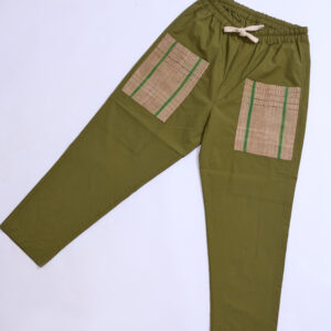 Ìrìn Trousers with Double Aso Oke Patch Pockets