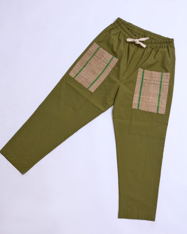 Ìrìn Trousers with Double Aso Oke Patch Pockets
