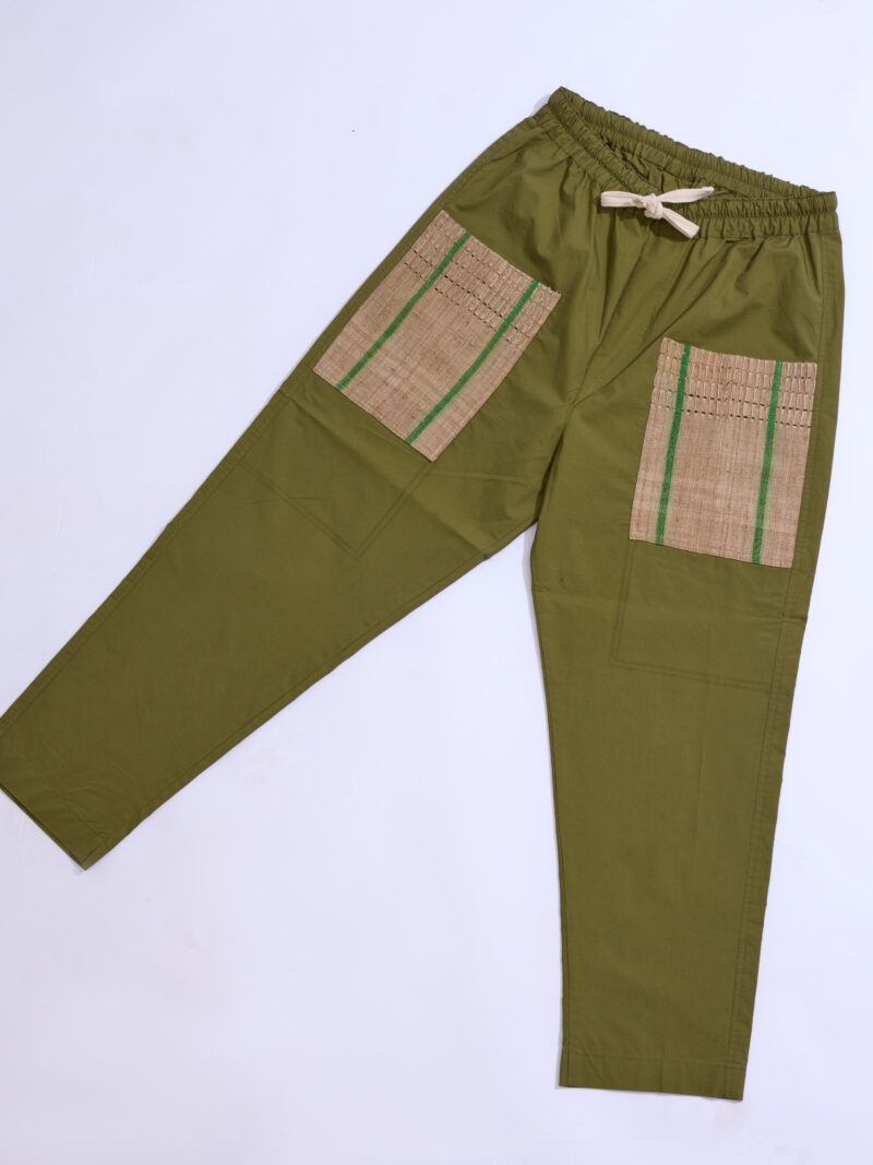 Ìrìn Trousers with Double Aso Oke Patch Pockets