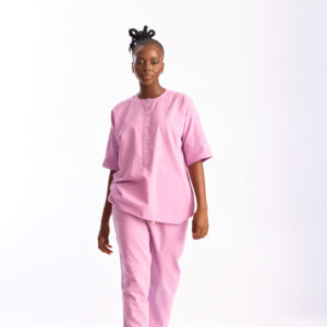 Women’s Seersucker Set in Austrian Raspberry Milkshake