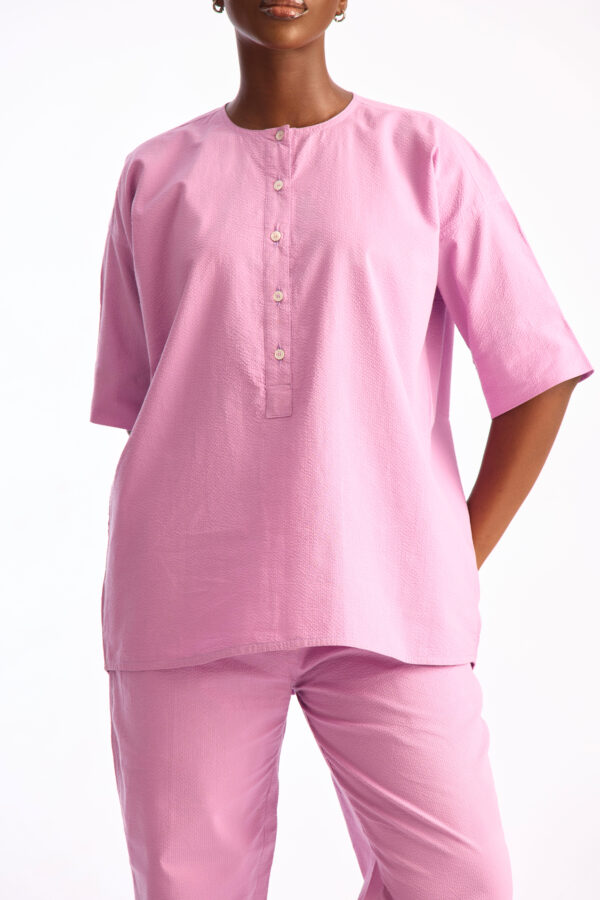 Women’s Seersucker Set in Austrian Raspberry Milkshake