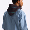 Organic Cotton Hooded Shirt with Aso Oke Hood