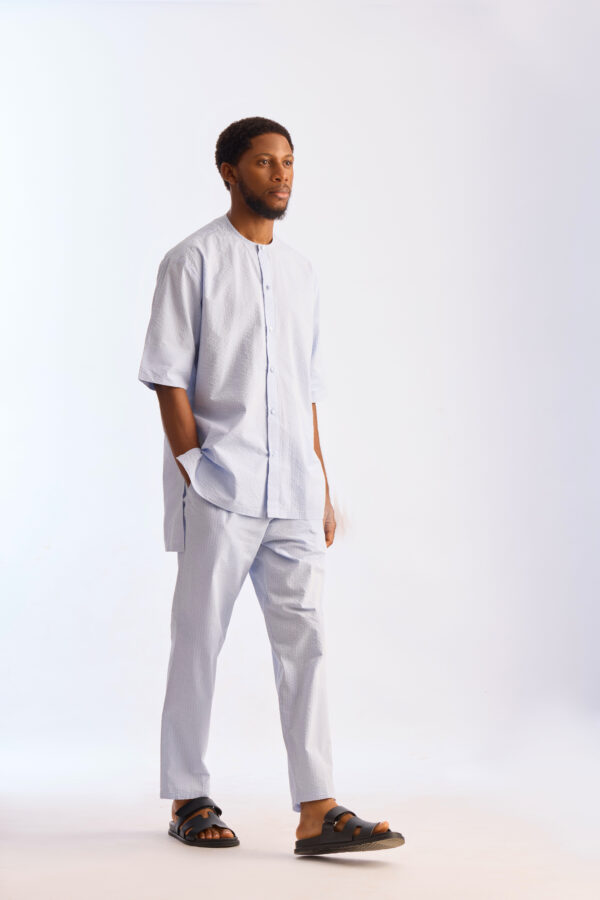 Reimagined Seersucker Set – Shirt & Trousers