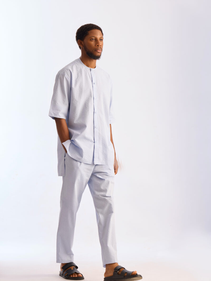 Reimagined Seersucker Set – Shirt & Trousers